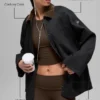 Kurtka Twill Barn – czarna/espresso