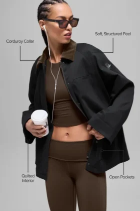 Kurtka Twill Barn – czarna/espresso