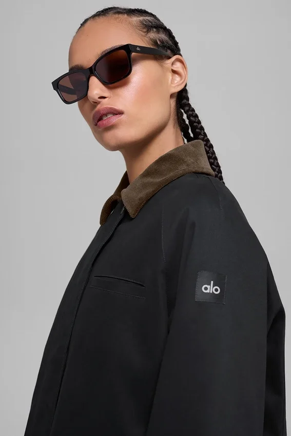 Kurtka Twill Barn – czarna/espresso