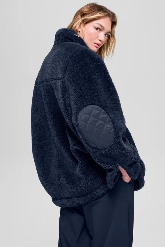 Kurtka typu shacket Sherpa Edge – granatowa