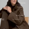 Kurtka typu twill barn – kolor espresso