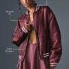 Kurtka typu varsity Afterglow – Burgundy Truffle