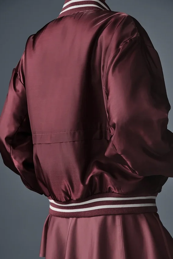 Kurtka typu varsity Afterglow – Burgundy Truffle