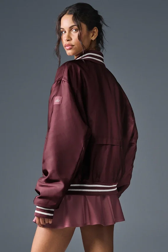 Kurtka typu varsity Afterglow – Burgundy Truffle