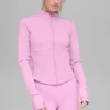 Kurtka z pełnym zamkiem typu „Airbrush Corset” – cukierkowy róż