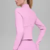 Kurtka z pełnym zamkiem typu „Airbrush Corset” – cukierkowy róż