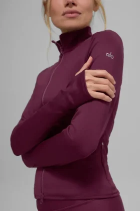 Kurtka zimowa Airlift Winter Warm Radiant z zamkiem na całej długości – Burgundy