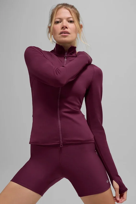 Kurtka zimowa Airlift Winter Warm Radiant z zamkiem na całej długości – Burgundy