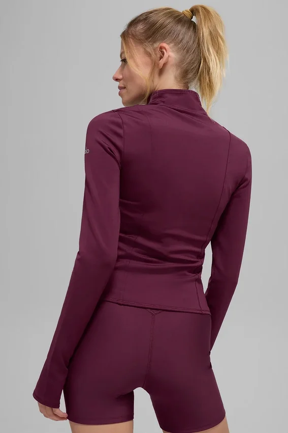 Kurtka zimowa Airlift Winter Warm Radiant z zamkiem na całej długości – Burgundy