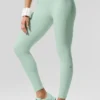 Legginsy Airbrush High-Waist 7/8 z serii „Better Together” – miętowy/biały