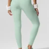 Legginsy Airbrush High-Waist 7/8 z serii „Better Together” – miętowy/biały
