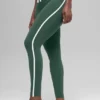 Legginsy Airbrush Race Pace z wysokim stanem i długością 7/8 – kolor Clover Green/White