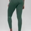 Legginsy Airbrush Race Pace z wysokim stanem i długością 7/8 – kolor Clover Green/White