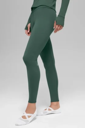 Legginsy Airbrush Winter Warm High-Waist w kolorze Clover Green