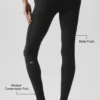Legginsy Airbrush z niskim stanem i długością 7/8 – czarne