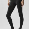 Legginsy Airbrush z niskim stanem i długością 7/8 – czarne
