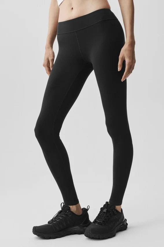 Legginsy Airbrush z niskim stanem i długością 7/8 – czarne