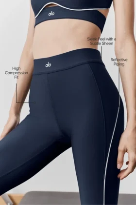Legginsy Airlift High-Waist 7/8 Speedwork – granatowe