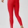 Legginsy Airlift High-Waist Charger z długością 7/8 – jaskrawoczerwone/białe