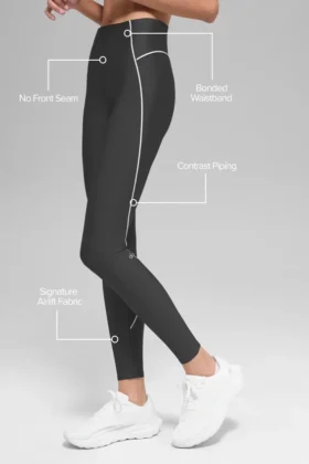 Legginsy Airlift High-Waist Haven – antracytowo-białe