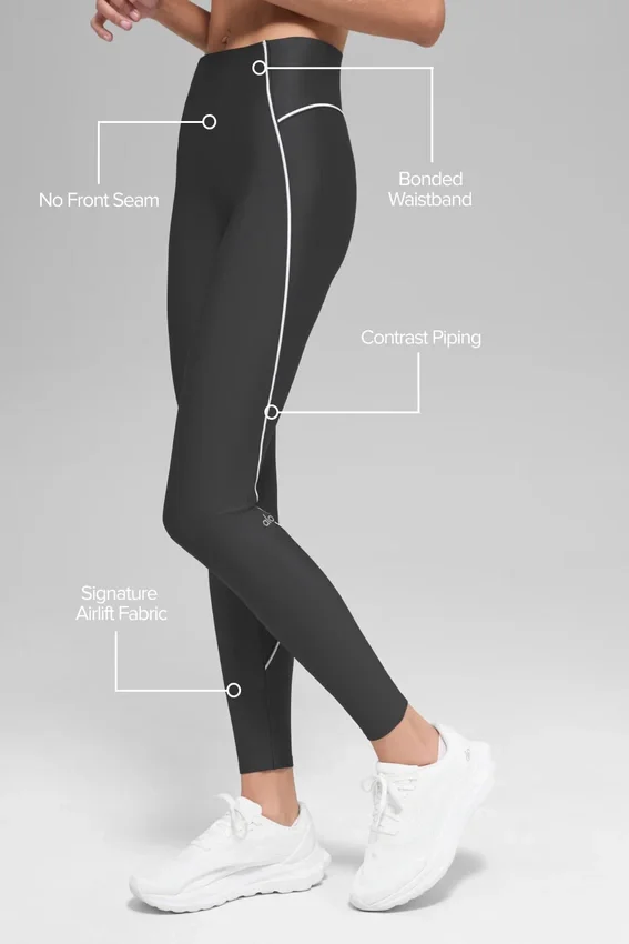 Legginsy Airlift High-Waist Haven – antracytowo-białe