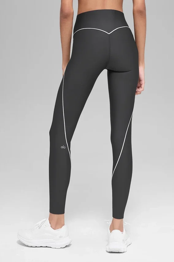 Legginsy Airlift High-Waist Haven – antracytowo-białe