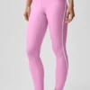 Legginsy Airlift High-Waist z długością 7/8 – cukierkowy róż z serduszkami/białe