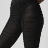 Legginsy Airlift High-Waist z rozkloszowanymi nogawkami – czarne