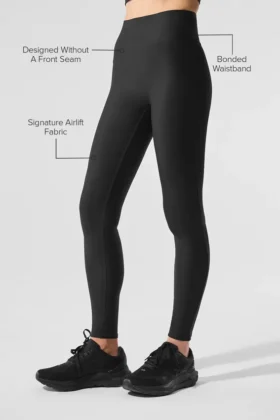 Legginsy Airlift High-Waist z wąskimi nogawkami – czarne