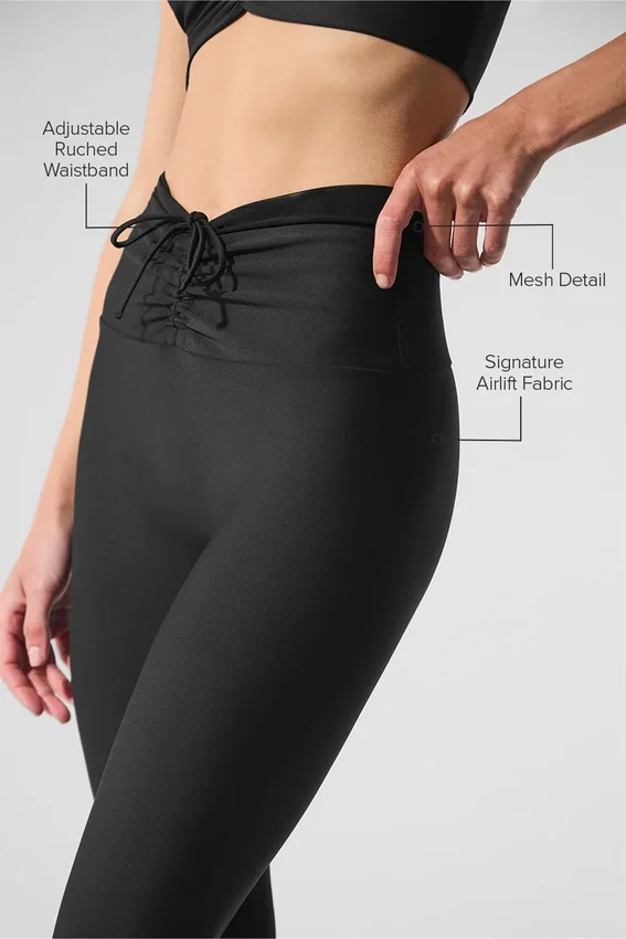 Legginsy Airlift Mesh Divine z wysokim stanem – czarne