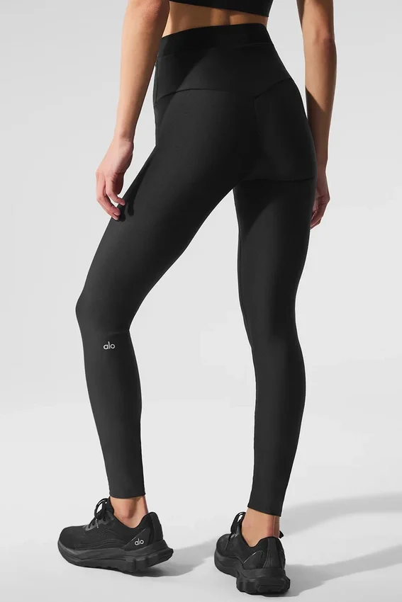 Legginsy Airlift Mesh Divine z wysokim stanem – czarne