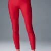 Legginsy Airlift Strength z bardzo wysokim stanem i długością 7/8 – intensywnie czerwone