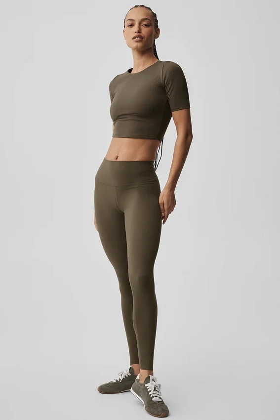 Legginsy Alo Softsculpt High-Waist 7/8 – Olive Tree