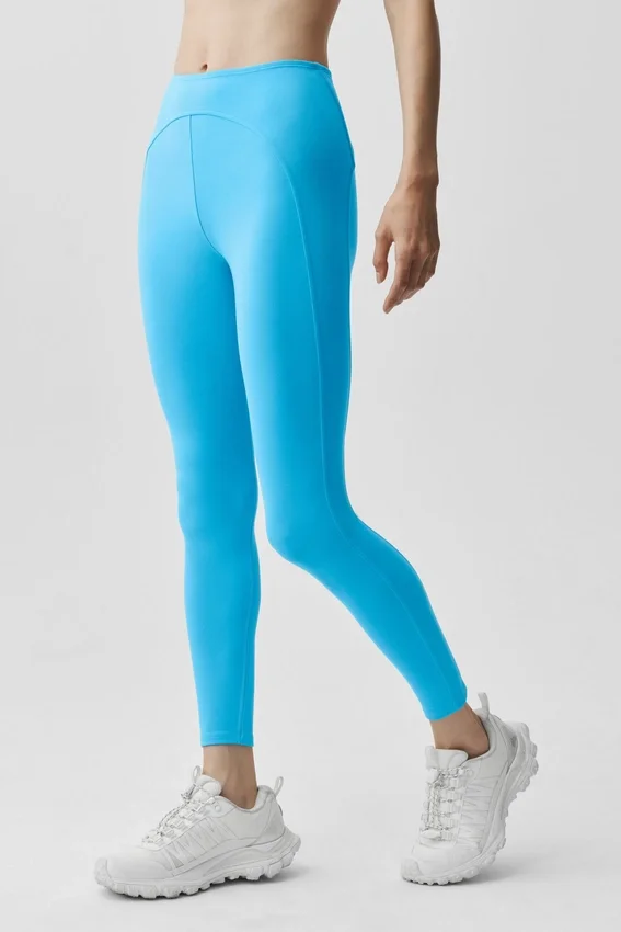 Legginsy Alo Softsculpt High-Waist 7/8 Superset – błękitny