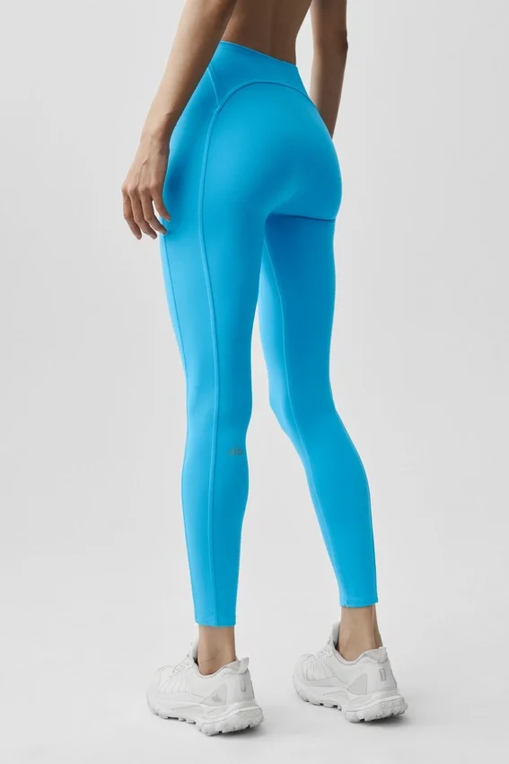 Legginsy Alo Softsculpt High-Waist 7/8 Superset – błękitny