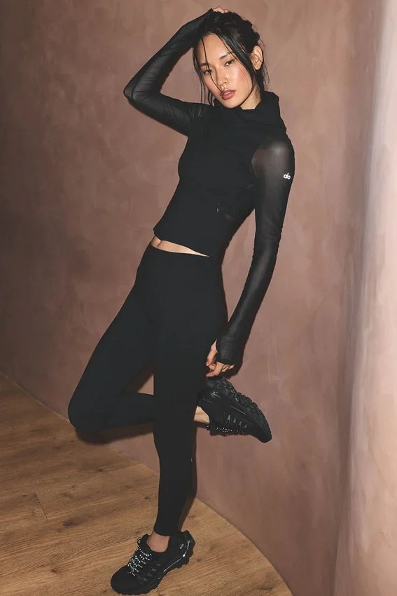 Legginsy Alo Softsculpt High-Waist 7/8 z serii Superset – czarne