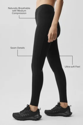 Legginsy Alo Softsculpt High-Waist 7/8 z serii Superset – czarne