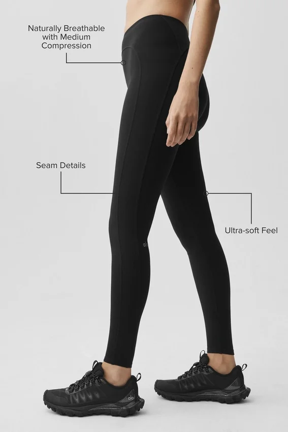 Legginsy Alo Softsculpt High-Waist 7/8 z serii Superset – czarne