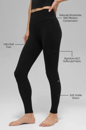 Legginsy Alo Softsculpt High-Waist – czarne