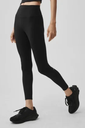 Legginsy Alo Softsculpt High-Waist i długością 7/8 – czarne