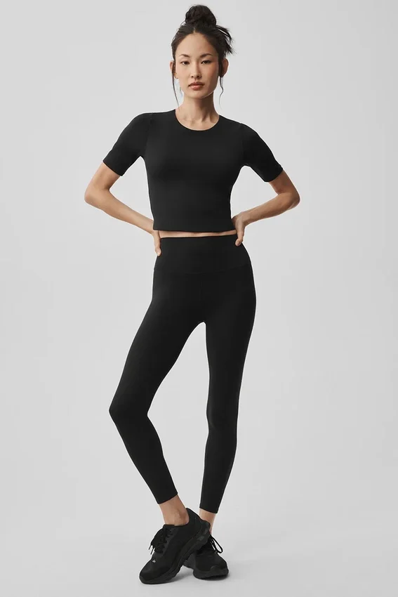 Legginsy Alo Softsculpt High-Waist i długością 7/8 – czarne