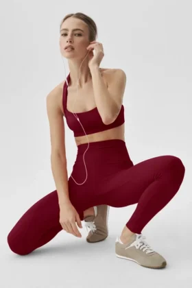 Legginsy Alo Softsculpt High-Waist i długością 7/8 – Summer Romance Red