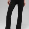 Legginsy Alo Softsculpt High-Waist z rozszerzanymi nogawkami 7/8 – czarne