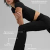 Legginsy Alo Softsculpt High-Waist z rozszerzanymi nogawkami 7/8 – czarne