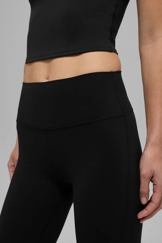 Legginsy Alo Softsculpt High-Waist z rozszerzanymi nogawkami 7/8 – czarne