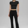 Legginsy Alo Softsculpt High-Waist z rozszerzanymi nogawkami 7/8 – czarne