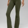 Legginsy Alo Softsculpt High-Waist z rozszerzanymi nogawkami – zielono-oliwkowe