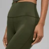 Legginsy Alo Softsculpt High-Waist z rozszerzanymi nogawkami – zielono-oliwkowe