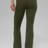 Legginsy Alo Softsculpt z High-Waist i rozszerzanymi nogawkami 7/8 – zielono-oliwkowe