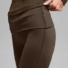 Legginsy Alo Softsculpt z podwiniętym dołem i rozszerzanymi nogawkami – Espresso